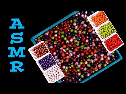 ASMR:  Sorting colored Styrofoam balls (no talking)