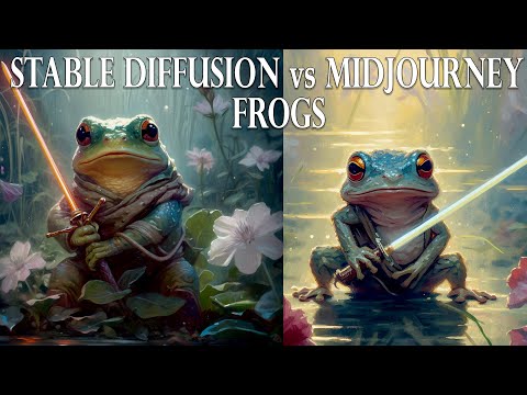 Stable Diffusion vs. Midjourney Frogs Live Stream