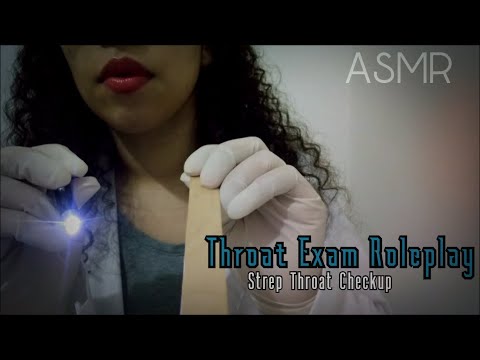 [ASMR] 👩📋 Throat Exam  (Medical Roleplay) | Strep Throat Checkup, Scribbling, Latex Gloves, Light