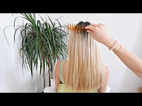 ASMR hair play tingles- playing, twisting and combing Izzy's hair