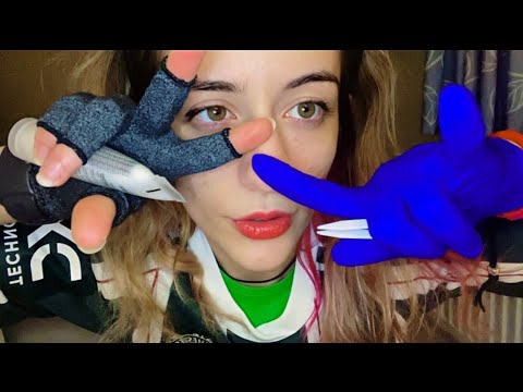 ASMR fast chaotic FACE INSPECTION 🧤⚡️in-your-face personal attention