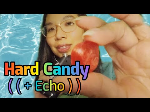 ASMR HARD CANDY MOUTH SOUNDS W/ ECHO (Hand Movements) 🍬🤤 [Ear to Ear]