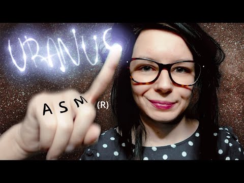 ASMR Finger tracing words and letters - Names of planets and stars (Yes, Uranus too)