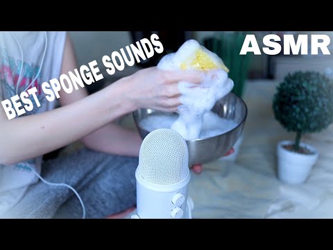 ASMR| Blue Yeti Stereo Triggers with Sponge🧽| All around your ear, Dry Wet Foamy