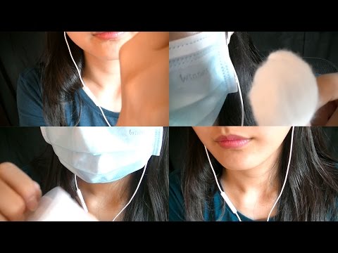 Binaural ASMR | Ear Cleaning Role Play #2 | cotton balls, Q-tips, ear to ear whispering, crinkles