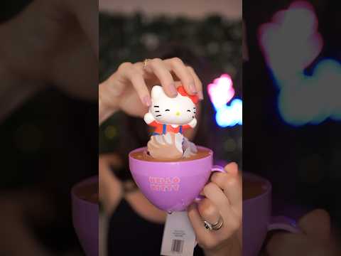 Capuccino de Hello Kitty, uma delícia! #asmr #asmrsounds