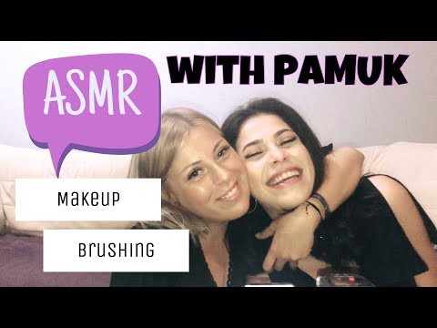 ASMR with Pamuk 🌸 MAKEUP & BRUSHING FACE | MAKYAJ VE YÜZ FIRÇALAMA