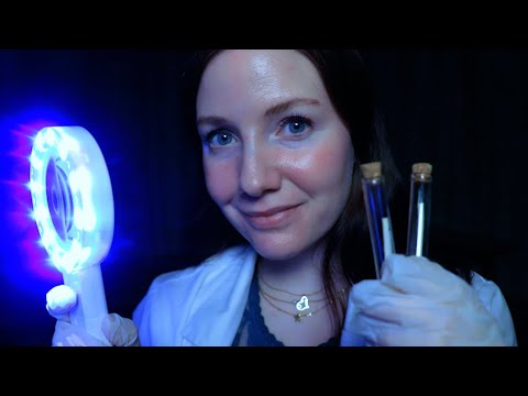 ASMR Detailed Medical Exam for Testing (Ears, Eyes, Face, Scalp, Ear Cleaning, Gloves) Roleplay