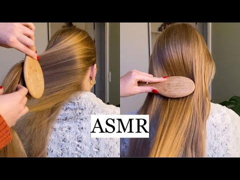 ASMR | SHE KEPT FALLING ASLEEP 💤 Slow Hair Play & Hair Brushing For Deep Relaxation (no talking)