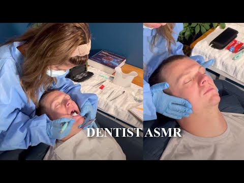 ASMR Dentist 🦷 Teeth Tapping and Teeth Cleaning on a [Real Person] l Dentist Cleans Your Teeth!