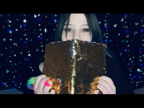 ASMR | Sequin Journal and Fluffy Pen sounds. Super tingly!!