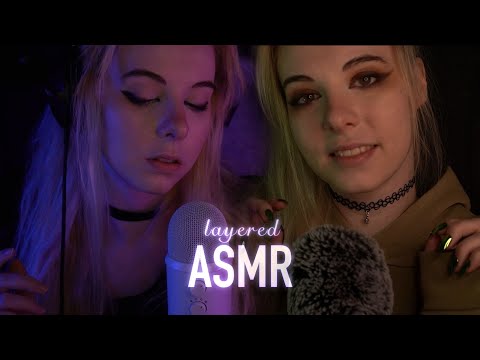 layered ASMR | bassy Breathing, Ear Blowing, Cupped Whispering & Unintelligible - clicky, close up