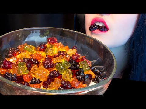 ASMR: Sticky Chewy Grizzly Bears ~ Gummy Bears Candy Bowl 🍭 ~ Relaxing Eating [No Talking|V]😻