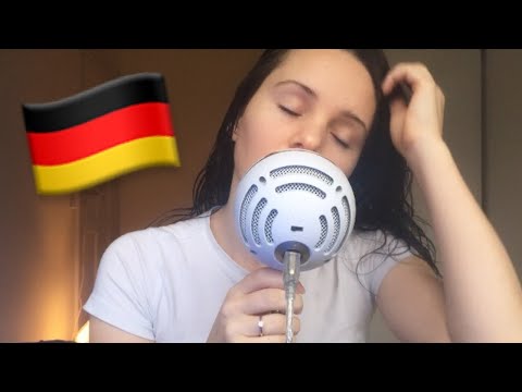 Teaching You German + Brushing Wet Hair Deutsch ASMR