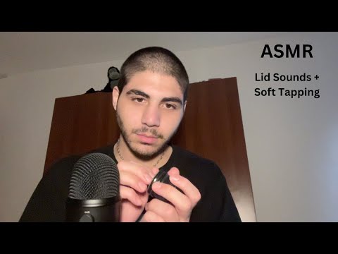 ASMR Lid Sounds, Soft Tapping + Rambling (whispered)