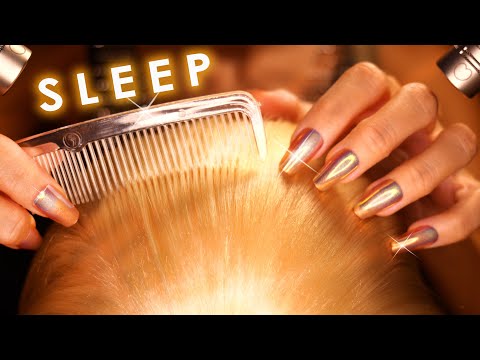 ASMR Hair Combing & Head Massage 😴 12 Hours / No Talking