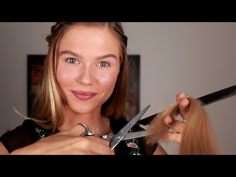 [ASMR] Hairdresser RP, Personal Attention.  (Combing, Haircut and Curling)