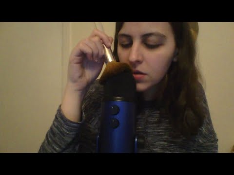 ASMR Inaudible Whispering with Soft Mic Brushing & Incidental Mouth Sounds