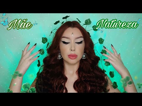 ASMR MÃE NATUREZA TE FAZENDO DORMIR 🌿💚/ MÃO NA TELA E SONS DE BOCA