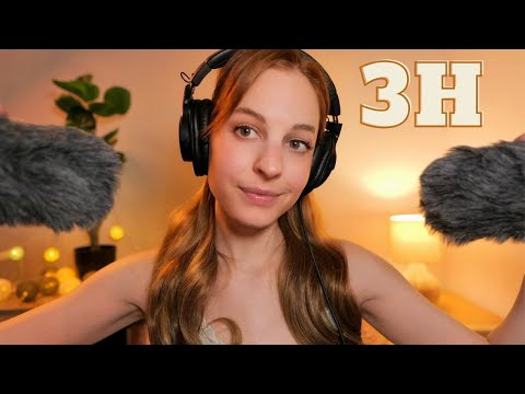 ASMR 🌊 3H DEEP RELAXATION (FLUFFY MIC, WHISPERING, SHHH, EAR BLOWING) -extra gentle ear to ear 🧡🧡
