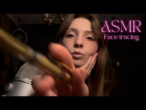 ASMR • Face tracing 🌛 (yours & mine + gentle mouth sounds)