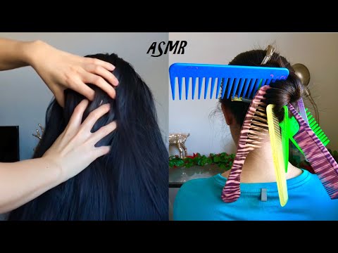 What's Cracking? ASMR Scalp Scratching!! 💆🏻 Back Scratchers, Hair Brushing + FLUFFING (No Talking)