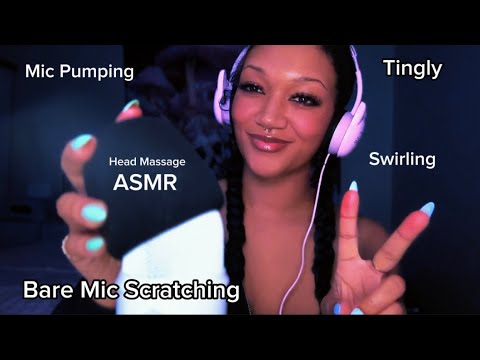MIC PUMPING ASMR bare Mic Scratching for tension relief 🌶️ (fast NOT aggressive)