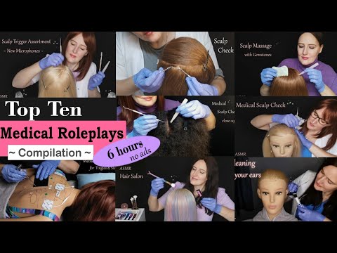 ASMR TOP 10 ~ Medical Roleplays ~ Compilation ~ 6 hours without ads