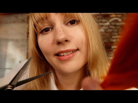 ASMR ✂️ COMFORTING HAIRCUT ROLEPLAY ✂️ BRUSHING, SPRAYING WATER, HAIR DRYER, PERSONAL ATTENTION