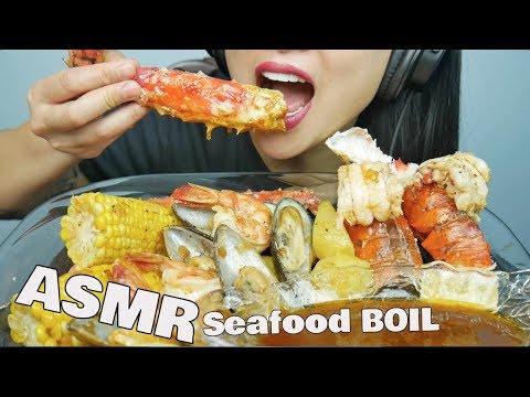 ASMR Seafood Boil + Bloves Sauce (EATING SOUNDS) | SAS-ASMR