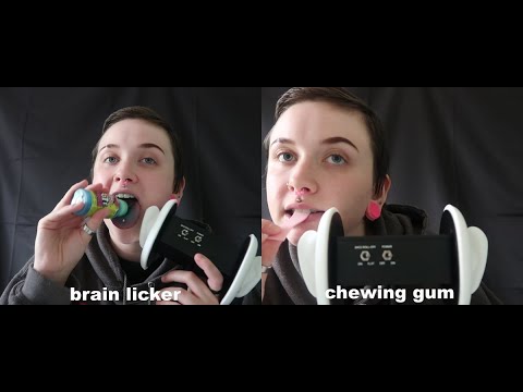 ASMR brain licker & chewing gum IN YOUR EARS [intense]