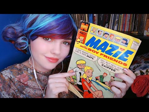 ASMR Whispering you to SLEEP•Comic Book Reading