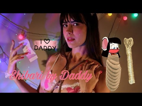 Shibari and mouth tape ASMR🐰💗 Mi Daddy me ata.