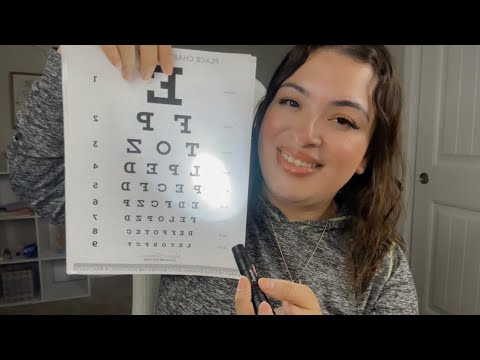 ASMR| Eye Checkup & Eye Exam 👀✌🏼👆🏻(up close, light trigger)