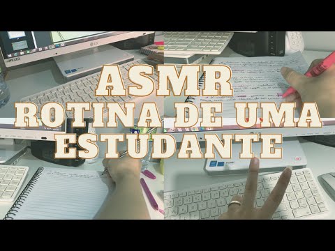 ASMR ROTINA DE UMA ESTUDANTE DE PSICOLOGIA EM EAD