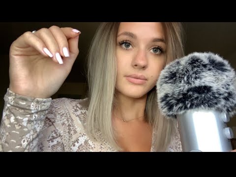 ASMR| FLUFFY MIC/ REPEATING “CLOSE YOUR EYES” SLOW WHISPER