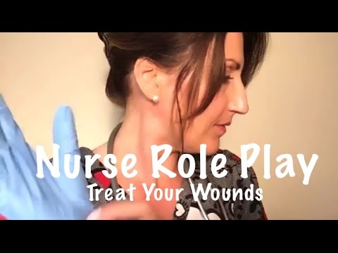 ASMR Binaural Whispered Nurse Role Play | Head Dressing | Rubber Gloves | Personal Attention