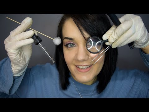 ASMR Ear Cleaning with Otoscope, Glove Sounds, Close Up Whisper, Soft Speaking