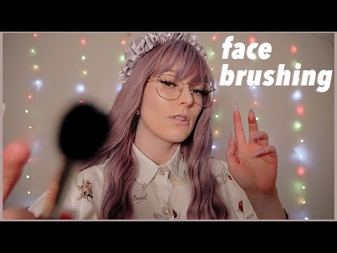 [ASMR] Face Brushing Roleplay (with brushing sounds) ENG/JP