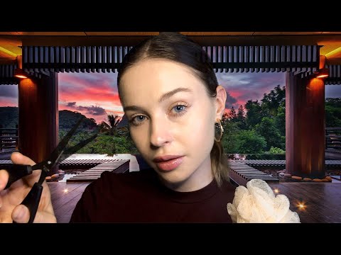 ASMR Spa For Ultimate Relaxation & Tingles With Music🧖‍♀️ | Haircut, Scalp Massage & Facial