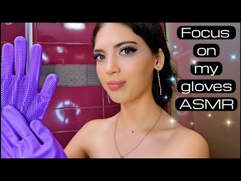 ASMR Girlfriend with Rubber GLOVES & Lotion (Aggressive Sounds, Echo effects & Hand Movements)