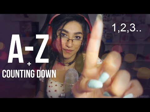 ASMR | A-Z Triggers + Counting Down 1-10 (English, French, Spanish & Arabic)