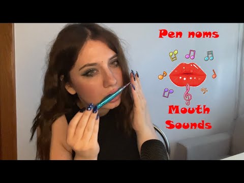 ASMR | Pen Noms 😋| Oddly Addictive Mouth Sounds 💋❤️❤️
