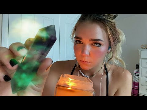 ASMR Healing You w/ Crystals and Cleansing Your Energy (essential oils, candles, crystals, reiki)