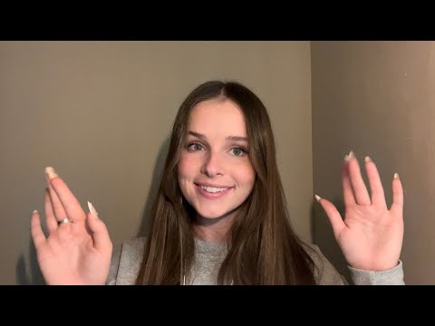 REPOST: ASMR with long nails, hand movements, resting your intuition, whisper and mouth sounds