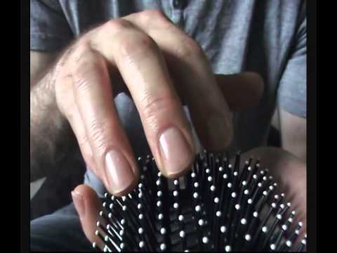 Hairbrush Sounds ~ ASMR ~ Mrheadtingles - tapping and scratching with my new hairbrush