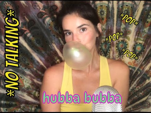 ASMR gum chewing *blowing bubbles* *no talking*