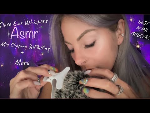 ASMR • Most Requested Triggers • Mic Fluffing & Clipping • Bottled Close Up Whisper • Scratching +..