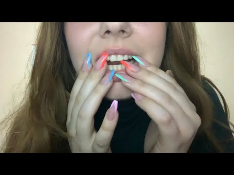 ASMR | Teeth Tapping🦷 | Long Nails, Scratching & Mouth Sounds