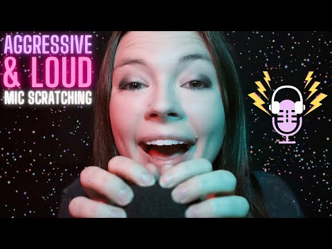 ASMR Loud and Aggressive Mic Scratching for Intense Tingles
